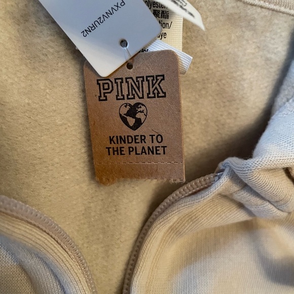 NWT: Victoria’s Secret PINK Soft Fleece Full Zip Hooded Sweatshirt:  X-Large - Picture 8 of 9